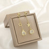 Wholesale Copper Geometric Style Electroplated Microinlaid Zircon Windmill Earrings For Women