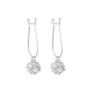 Wholesale Copper Geometric Style Electroplated Microinlaid Zircon Windmill Earrings For Women