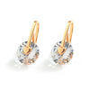 Wholesale Copper Geometric Style Electroplated Microinlaid Zircon Windmill Earrings For Women