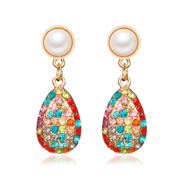 Wholesale Copper Geometric Style Electroplated Microinlaid Zircon Windmill Earrings For Women