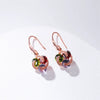 Wholesale Copper Geometric Style Electroplated Microinlaid Zircon Windmill Earrings For Women