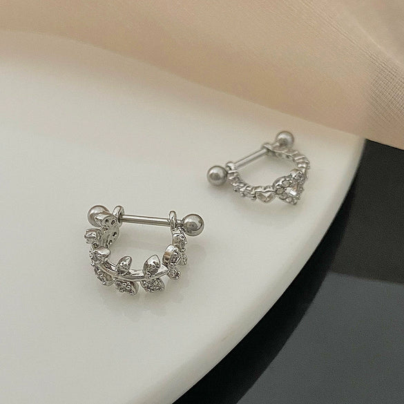 Wholesale Copper Geometric Style Electroplated Stud Earrings For Women