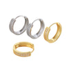 Wholesale Copper Geometric Style Electroplated Unisex Circle Earrings