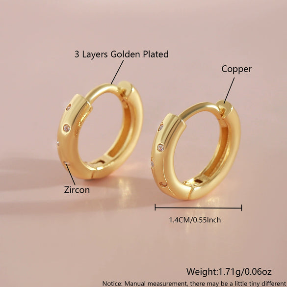 Wholesale Copper Geometric Style Electroplating Earrings