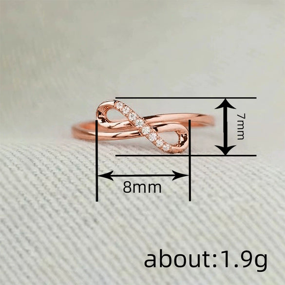 Wholesale Copper Geometric Style Microinlaid Zircon Women's Ring Jewelry