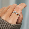Wholesale Copper Geometric Style Microinlaid Zircon Women's Ring Jewelry