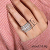 Wholesale Copper Geometric Style Microinlaid Zircon Women's Ring