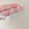 Wholesale Copper Geometric Tassel Earrings Electroplated Little Fresh Style For Women
