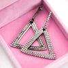 Wholesale Copper Geometric Triangle Drop Shape Diamond Earrings For Women