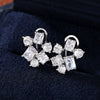 Wholesale Copper Geometric Zircon Earrings For Women Sweet Cool Elegant Style