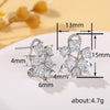 Wholesale Copper Geometric Zircon Earrings For Women Sweet Cool Elegant Style