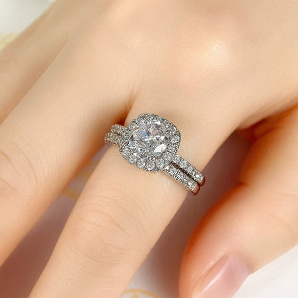Wholesale Copper Geometric Zircon Inlaid Ring For Men And Women