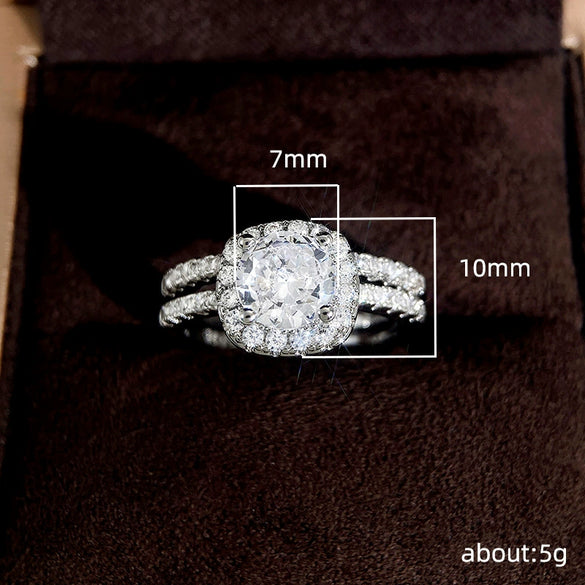 Wholesale Copper Geometric Zircon Inlaid Ring For Men And Women