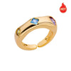 Wholesale Copper Geometric Zircon Ring For Women Niche Design Simple Elegant Light Luxury