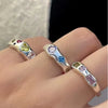 Wholesale Copper Geometric Zircon Ring For Women Niche Design Simple Elegant Light Luxury