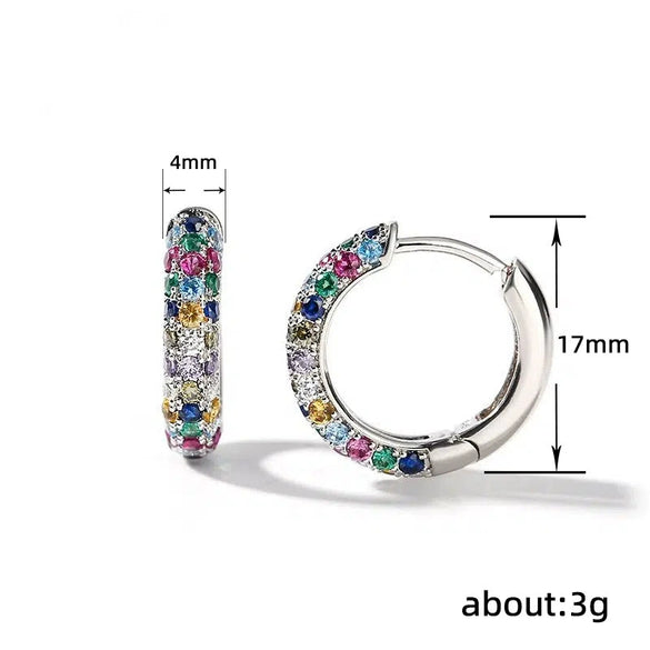 Wholesale Copper Geometric Zircon Women's Earrings