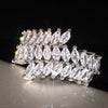 Wholesale Copper Geometric Zirconia Inlaid Marquise Ring For Women Niche Stylish Luxury Accessories