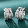 Wholesale Copper Geometric Zirconia Light Luxury Style Earrings For Women
