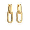 Wholesale Copper Gold Plated Geometric Earrings For Women With Simple Design And High End Sense