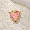 Wholesale Copper Gold Plated Heart Shape Inlaid Zircon Necklace Pendant And Earrings Accessories With Electroplating Treatment