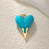 Wholesale Copper Gold Plated Heart Shape Inlaid Zircon Necklace Pendant And Earrings Accessories With Electroplating Treatment