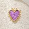Wholesale Copper Gold Plated Heart Shape Inlaid Zircon Necklace Pendant And Earrings Accessories With Electroplating Treatment