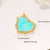 Wholesale Copper Gold Plated Heart Shape Inlaid Zircon Necklace Pendant And Earrings Accessories With Electroplating Treatment