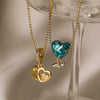 Wholesale Copper Gold Plated Zircon Drop Love Aircraft Pendant Necklace With Geometric Style For Female