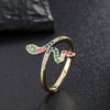 Wholesale Copper Goldplated Animal Zodiac Retro Light Luxury Open Ring For Women