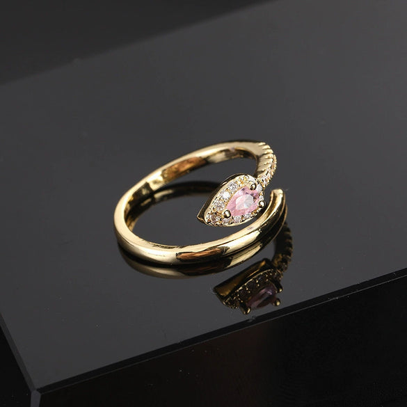 Wholesale Copper Goldplated Animal Zodiac Retro Light Luxury Open Ring For Women