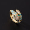 Wholesale Copper Goldplated Animal Zodiac Retro Light Luxury Open Ring For Women
