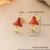 Wholesale Copper Goldplated Fruitshaped Diamondstudded Earrings For Women In Sweet Cool Style
