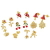 Wholesale Copper Goldplated Fruitshaped Diamondstudded Earrings For Women In Sweet Cool Style