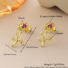Wholesale Copper Goldplated Fruitshaped Diamondstudded Earrings For Women In Sweet Cool Style
