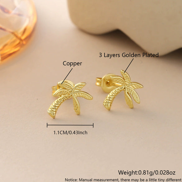 Wholesale Copper Goldplated Fruitshaped Diamondstudded Earrings For Women In Sweet Cool Style