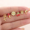 Wholesale Copper Goldplated Fruitshaped Diamondstudded Earrings For Women In Sweet Cool Style