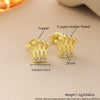 Wholesale Copper Goldplated Fruitshaped Diamondstudded Earrings For Women In Sweet Cool Style