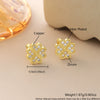 Wholesale Copper Goldplated Fruitshaped Diamondstudded Earrings For Women In Sweet Cool Style