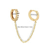 Wholesale Copper Goldplated Geometric Chain Tassel Earrings For Women
