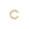 Wholesale Copper Goldplated Geometric Cshaped Diamond Point Drill Ear Clip For Women And Unisex
