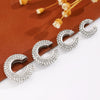 Wholesale Copper Goldplated Geometric Cshaped Diamond Point Drill Ear Clip For Women And Unisex