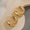 Wholesale Copper Goldplated Geometric Earrings For Women Lazy Style Irregular Shape