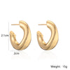 Wholesale Copper Goldplated Geometric Earrings For Women Lazy Style Irregular Shape