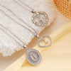 Wholesale Copper Goldplated Geometric Micropaved Zircon Cross Women's Light Luxury O Chain Necklace