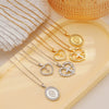 Wholesale Copper Goldplated Geometric Micropaved Zircon Cross Women's Light Luxury O Chain Necklace
