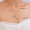 Wholesale Copper Goldplated Geometric Micropaved Zircon Cross Women's Light Luxury O Chain Necklace
