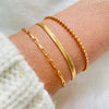 Wholesale Copper Goldplated Geometric Snake Chain Ball Chain Paper Clip Women's Hand Jewelry Set