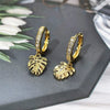 Wholesale Copper Goldplated Leaf Turtle Earrings For Women Fashion Creative Jewelry