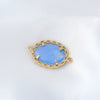 Wholesale Copper Goldplated Simple Geometric Oval Pendant Earrings And Necklace Jewelry Accessories