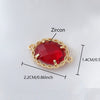 Wholesale Copper Goldplated Simple Geometric Oval Pendant Earrings And Necklace Jewelry Accessories